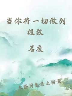 当你将一切做到极致