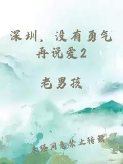 深圳，没有勇气再说爱2